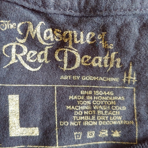 Lootwear Exclusive The Masque Of The Red Death Grafic T-Shirt Black Size Large - Picture 8 of 8